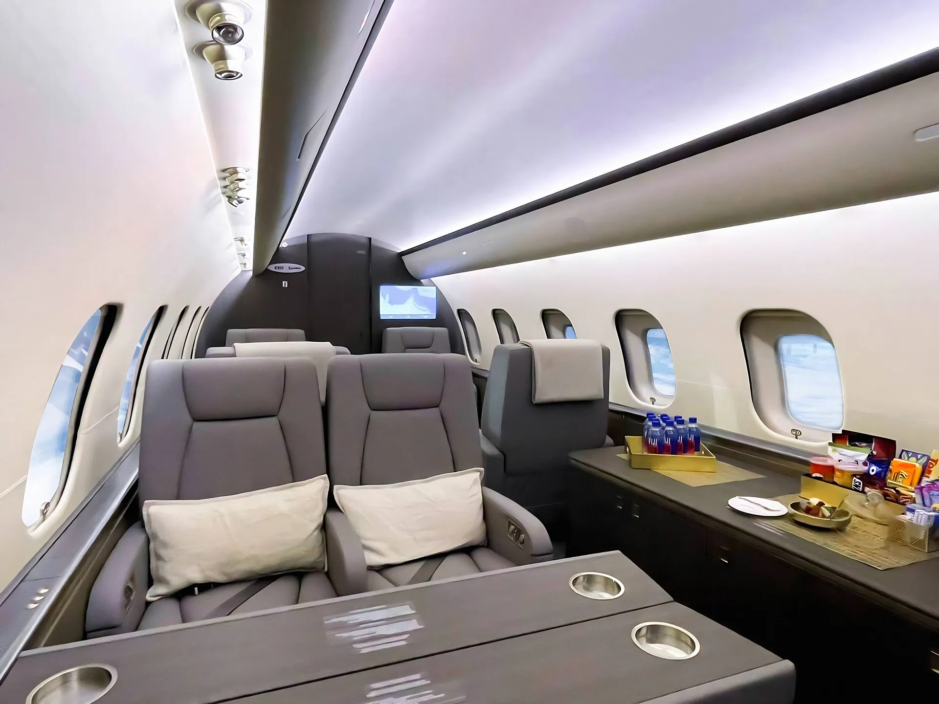 Our newly refurbished Bombardier Global 5000.